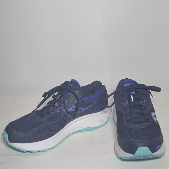 NEW Saucony Womens Cohesion 16 Running Shoes Sz 9.5W blue/purple - Picture 2 of 4